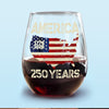 250 Years America Anniversary 250th Independence Day Wine Glass HA75 897358