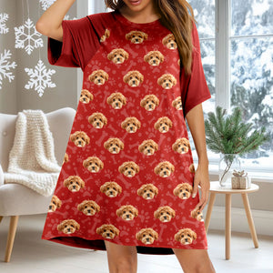 Custom Photo Dog Cat Raglan Nightgown TH10 898039