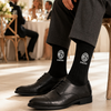 Custom Monogram Embroidered Men's Socks, Personalized Wedding Date Groom Gift HO82 903472