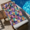 Custom Cute Dog Face Tropical Party Summer Beach Towels LM32 893441