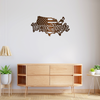 USA Map with We the People Metal Sign Art Wall Decor HO82 901150