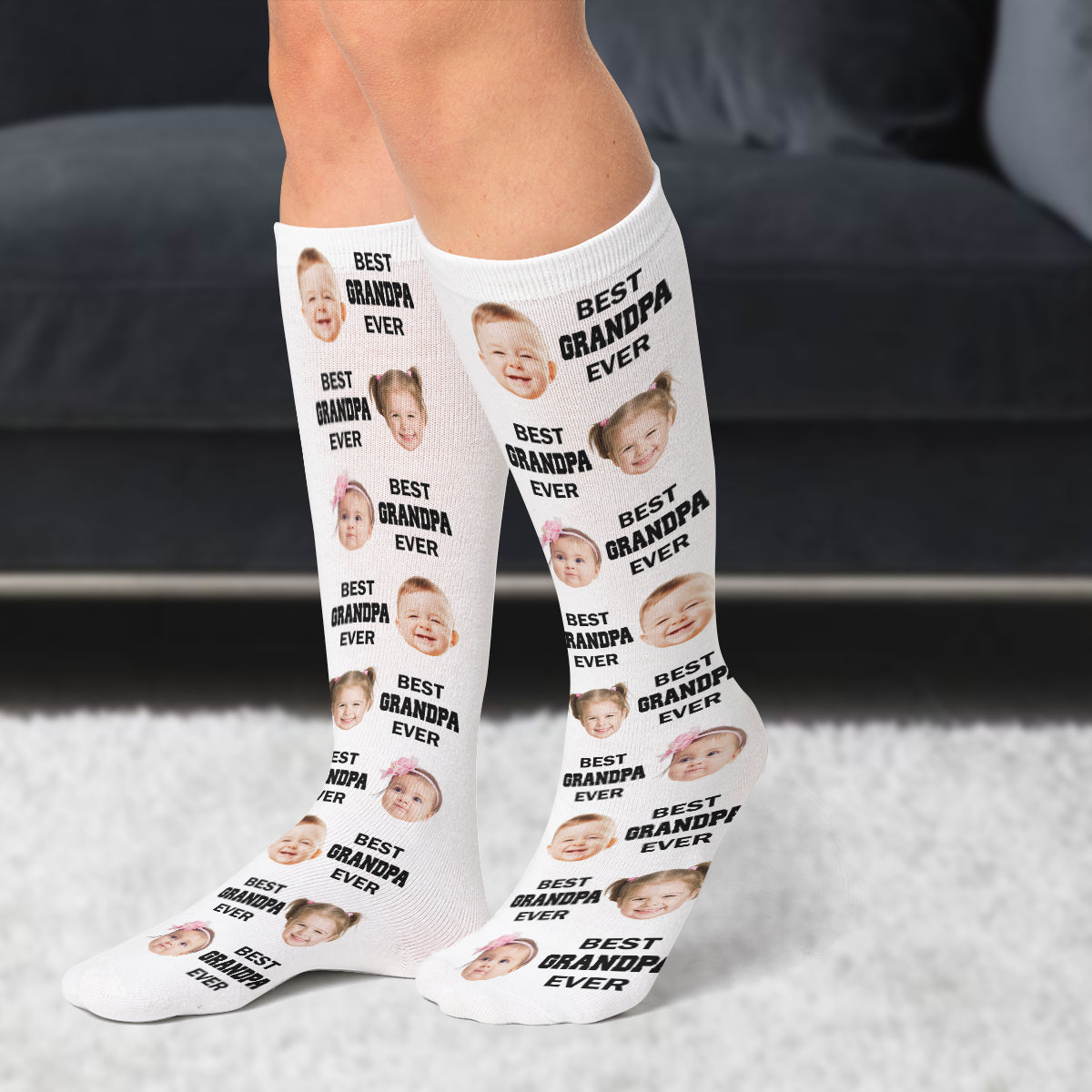 Custom Face Best Dad Ever Happy Father's Day Socks LM32 893533