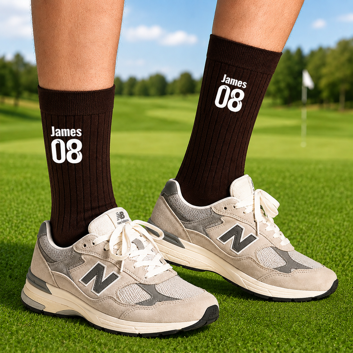 Personalized Custom Name And Number On Embroidered Socks For Sport Player TH10 170921