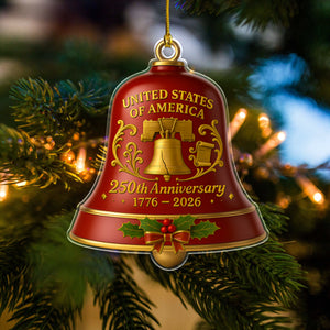 USA 250th Anniversary Acrylic Ornament Patriotic Holidays Gift CH07 896884