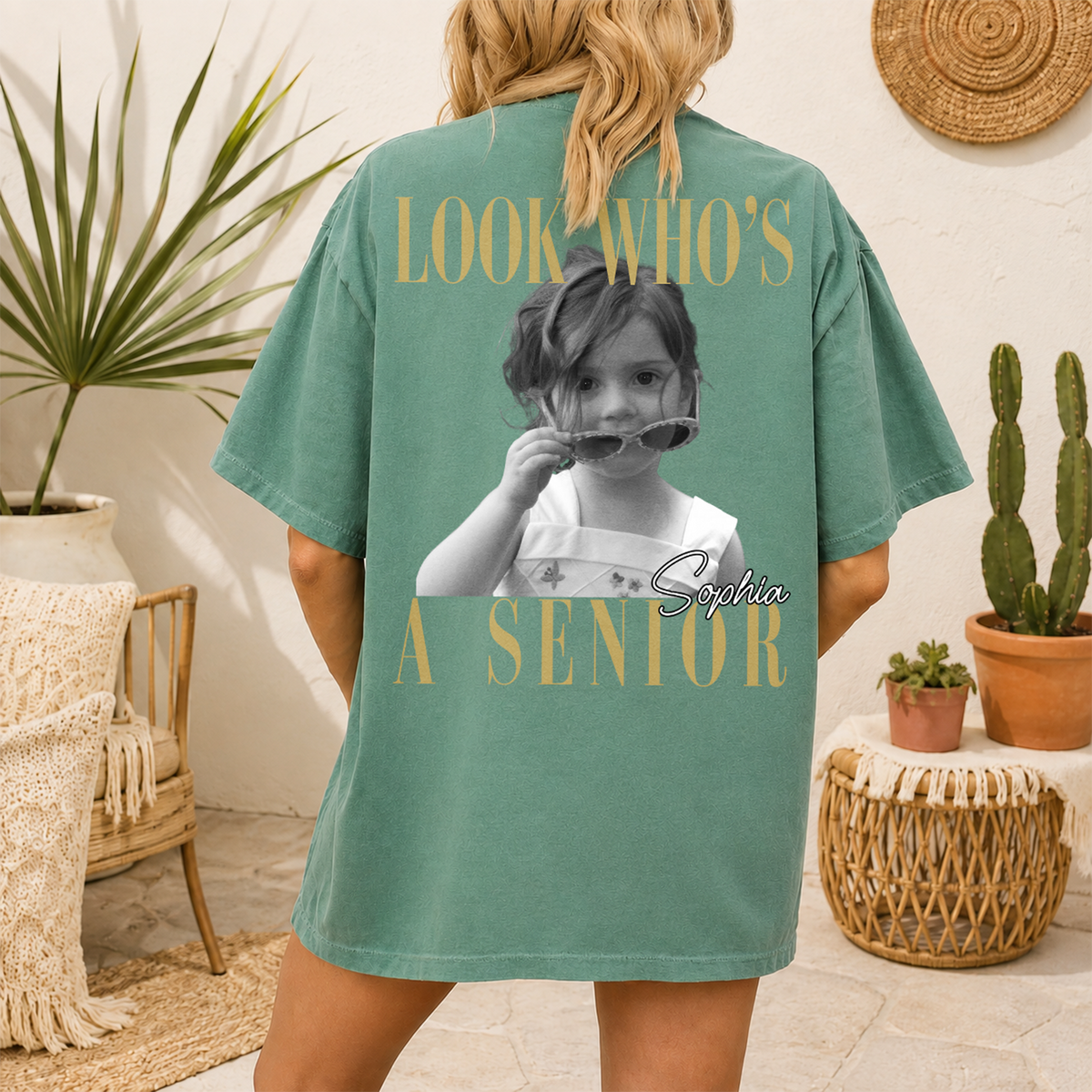 Custom Photo Look Who's A Senior Back Comfort Shirt - Back To School Gift HA75 922064