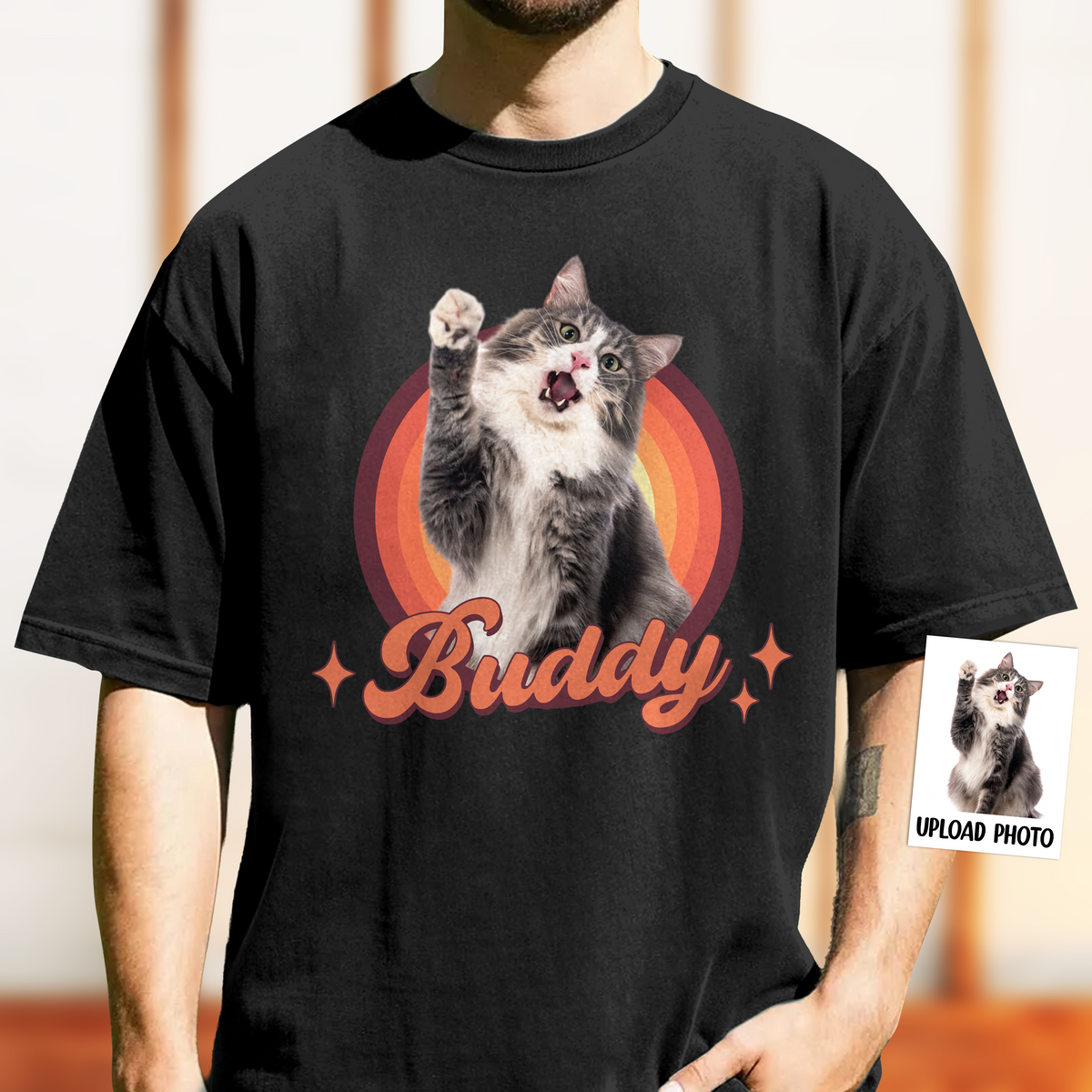 Custom Cute Cat Photo Retro Comfort Shirt For Cat Lovers LM32 895745