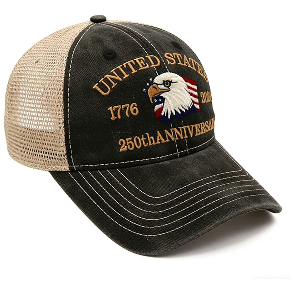 United States 250th Anniversary 1776-2026 Embroidered Patriotic Trucker Hat LM32 669187