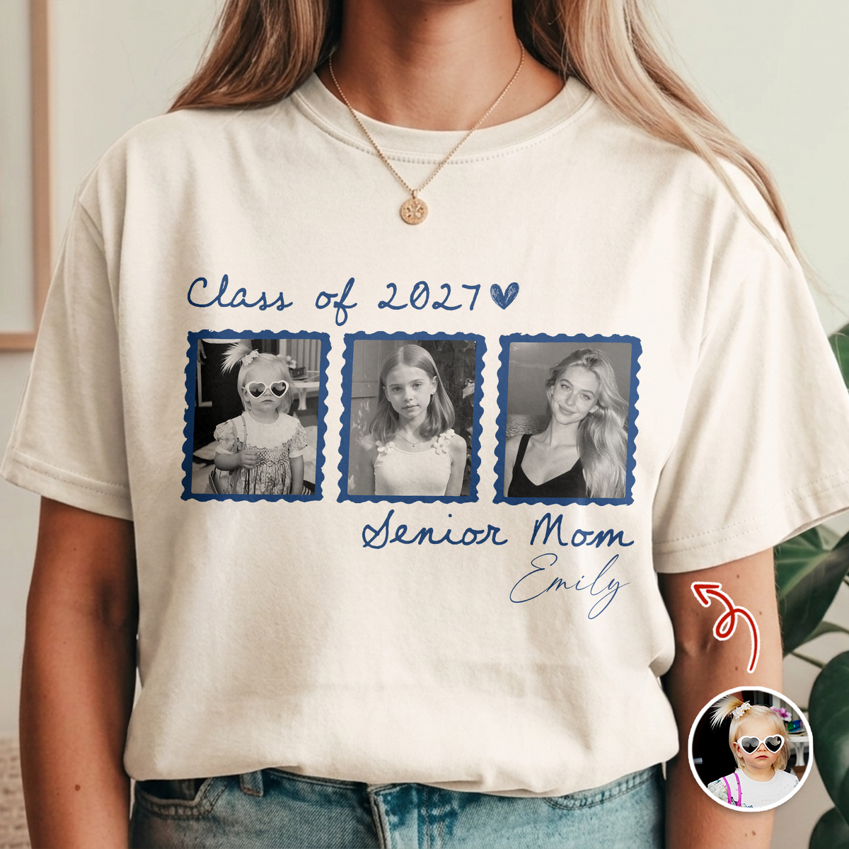 Custom Photo Senior Dad Mom Class Of 2027 Comfort Shirt Back To School Gift HA75 922102