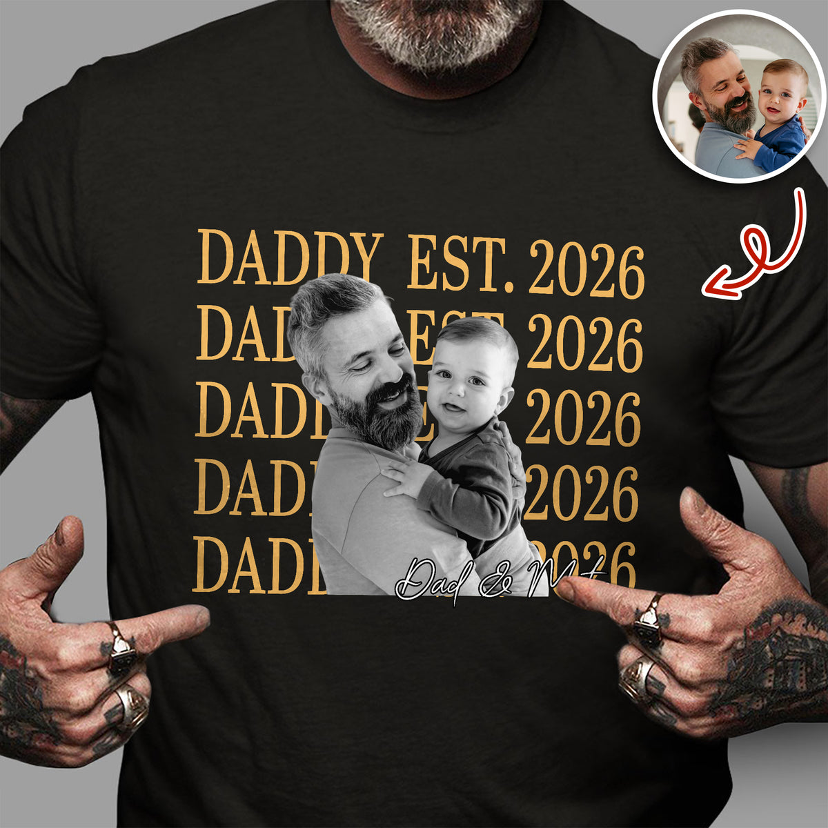 Personalized Vintage Photo Dad EST Comfort Shirt HA75 921462