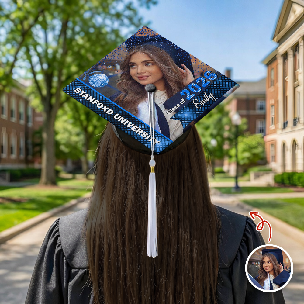 Custom Photo Class Of 2026 Graduation Cap Topper Graduation Gift, Senior Gift CH07 910830