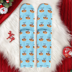 Custom Pet Portrait Socks – Personalized Dog/Cat/Person Photo & Name Gift TH10 896681