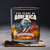 250 Years of America Eagle Independence Day Patriotic Whiskey Glass LM32 895261