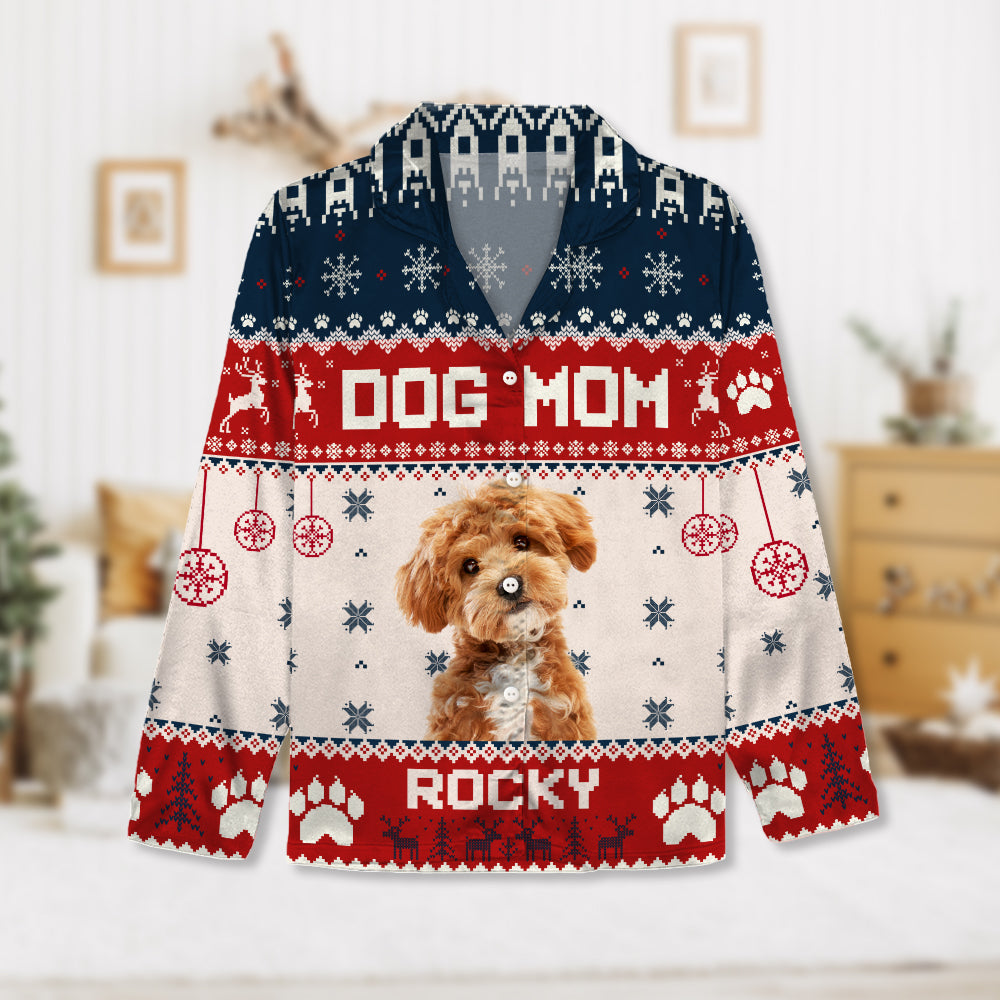 Custom Photo Dog Dad Dog Mom Christmas Pajamas TH10 894287