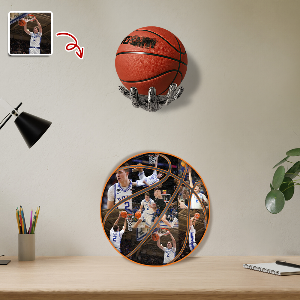 The Photo Collage And Basketball Wood Frame For Sport Lover LM32 897167