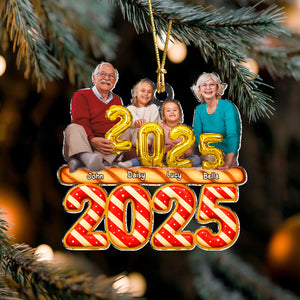 Custom Photo Candy Family Together Christmas Acrylic Ornament HA75 897962