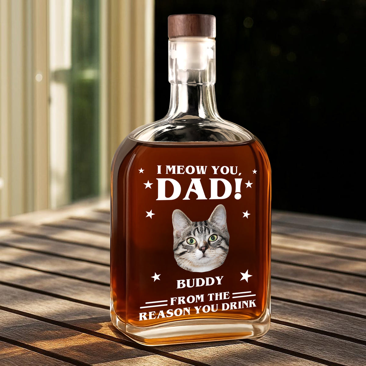 Custom Photo We Meow You - Cat Personalized Custom Whiskey Bottle - Father's Day, Gift For Dad, Pet Owners, Pet Lovers HO82 894078