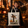 Personalized Name Cute Halloween Ghost Trick or Treat Candy Tote Bag HO82 903114
