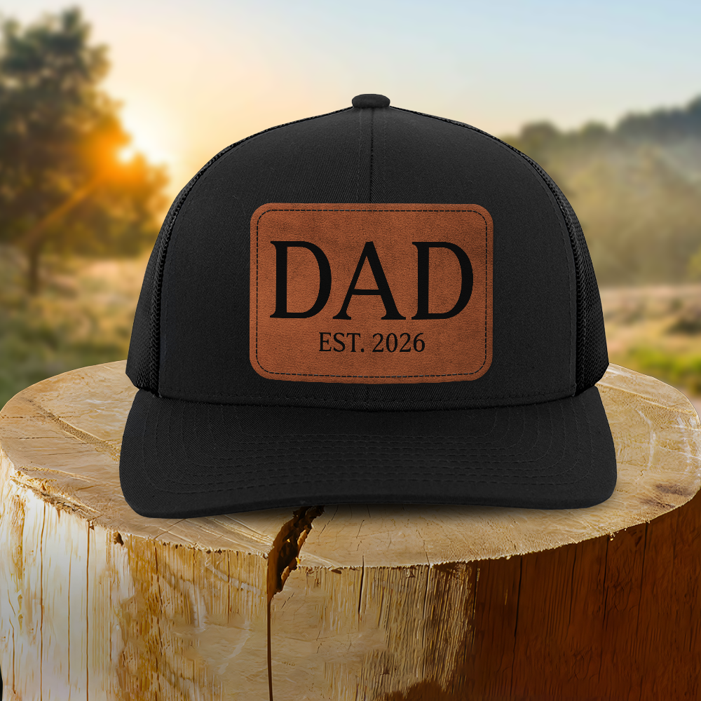 Personalized Dad Est Leather Patch Cap Gift for Dad HO82 902300
