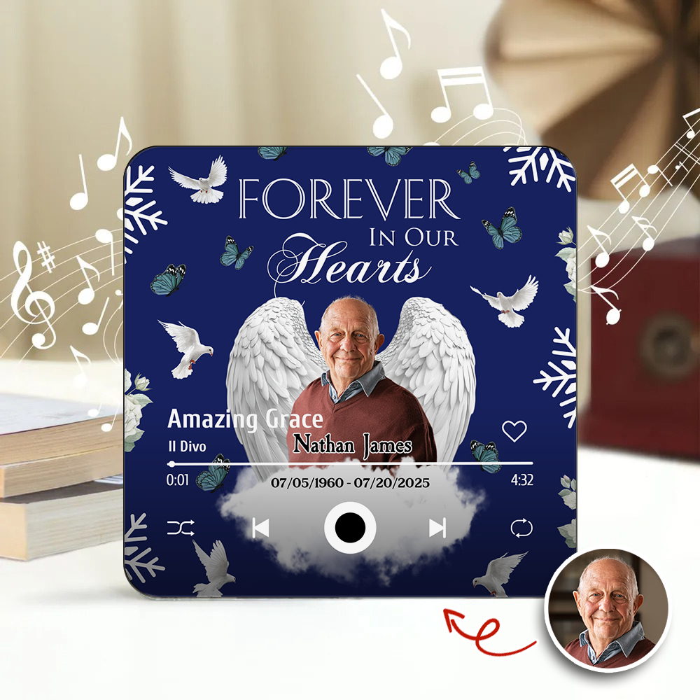 Custom Photo Gone But Never Forgotten Memorial Music Fridge Magnet TH10 894229