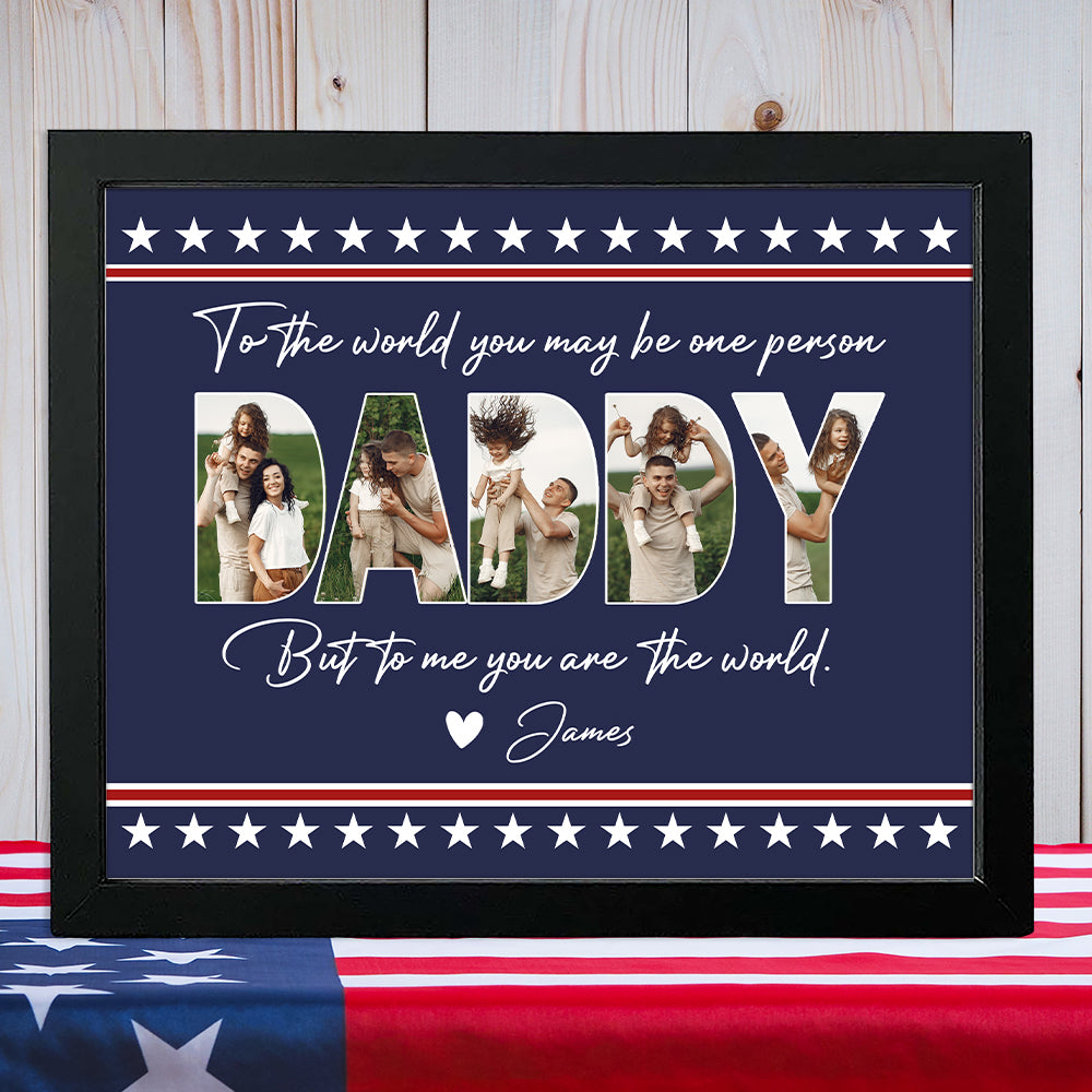 Custom Photo Happy Father's Day Picture Frame HA75 920256