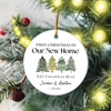 Personalized First Christmas In Our New Home Ceramic Ornament, Housewarming Christmas Keepsake HO82 903610