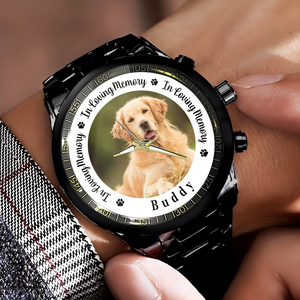 Custom Pet Memorial Photo - Personalized Men's Watch Gift For Dog Cat Lovers TH10 894261
