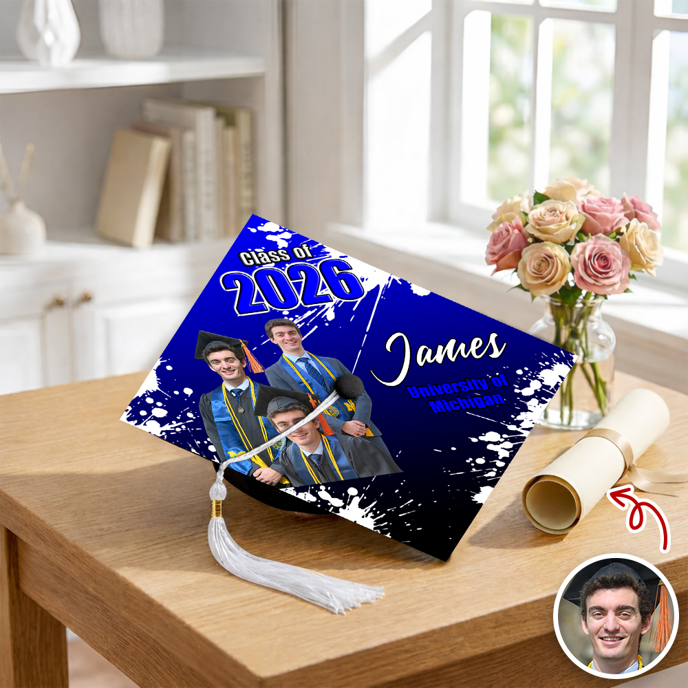 Custom Photo Class Of 2026 Graduation Cap Topper TH10 898963