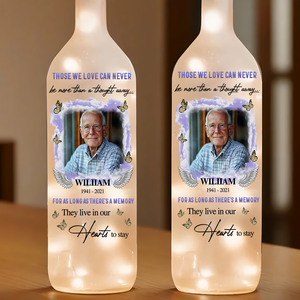 Custom Photo Those We Love Can Never Be More Memorial Bottle Lamp LM32 893157