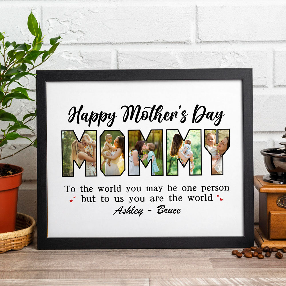 Custom Photo Everything I Am Is Because Of You Picture Frame Mother's Day Gift HA75 892108