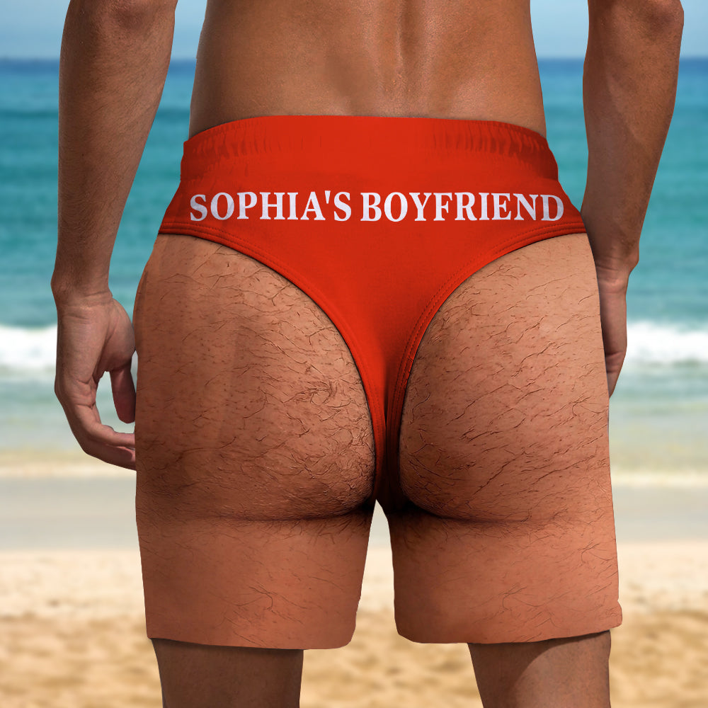 Custom Face Photo Men's Swim Trunks, Personalized Name Funny Beach Shorts, Vacation & Pool Party Gift LM32 669501