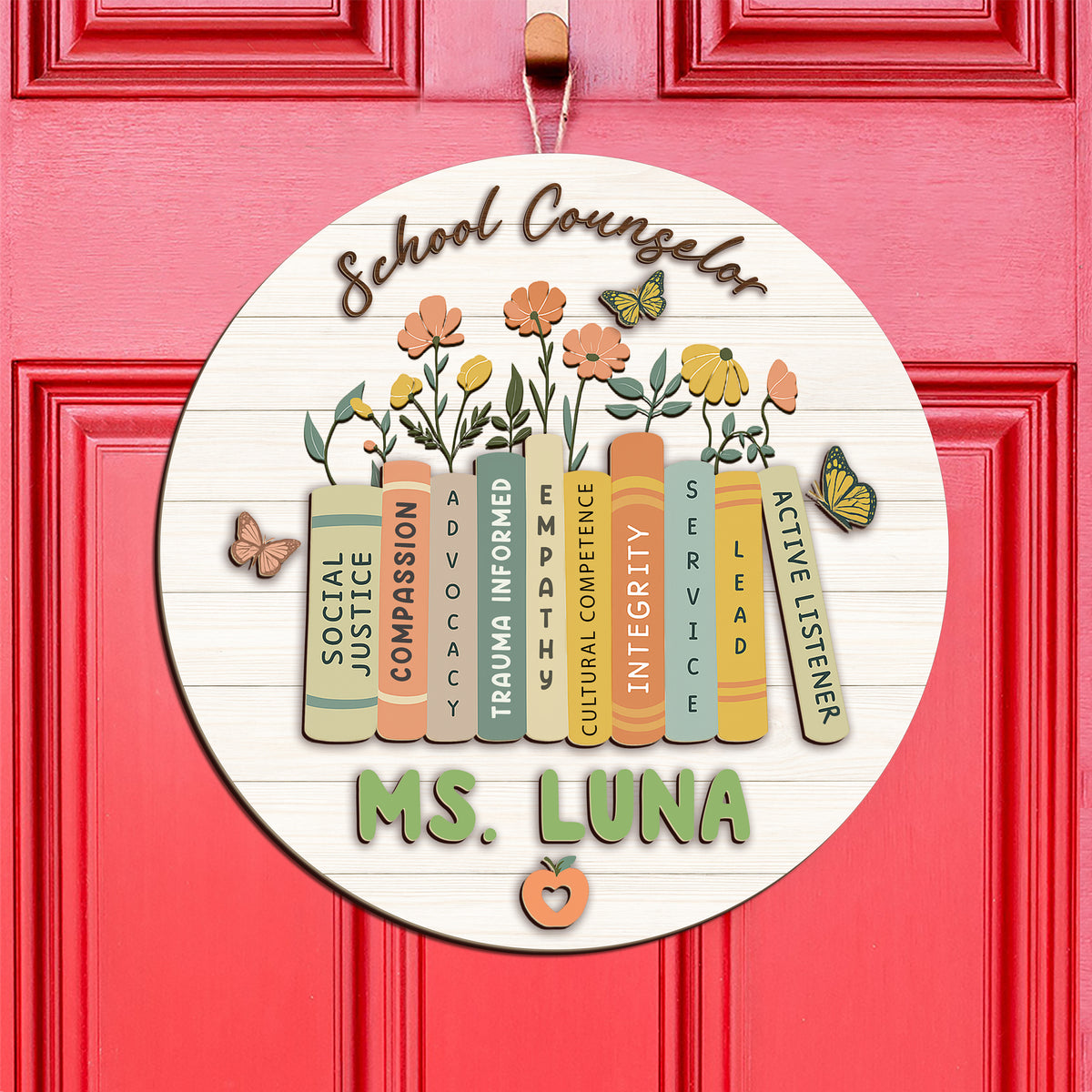 Personalized School Counselor Door Hanger Gift For Teacher HO82 894304