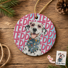 Custom Pet Watercolor Portrait Ceramic Ornament Gift For Pet Lovers CH07 180162
