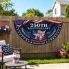 Custom Family Name US 250 Years of Liberty, Unity & Freedom 1776-2026 Non-Pleated Fan Flag TH10 170229