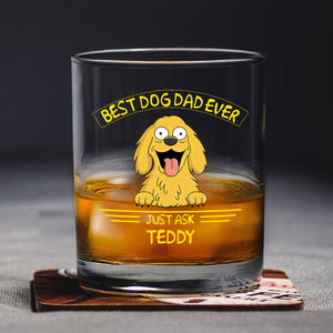 Personalized Best Dog Dad/Mom Ever Print Rock Glass Gift For Dog Lovers HO82 893728