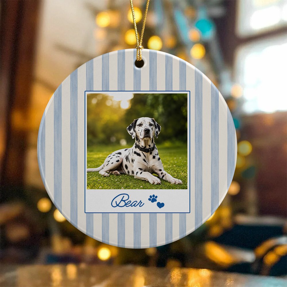 Personalized Pet Photo Christmas Ceramic Ornament Pet Lover Holiday Gift TH10 170755