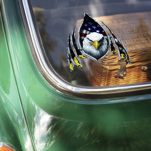 American Eagle With Flag Patriotic Car Window Decal Sticker HA75 898388