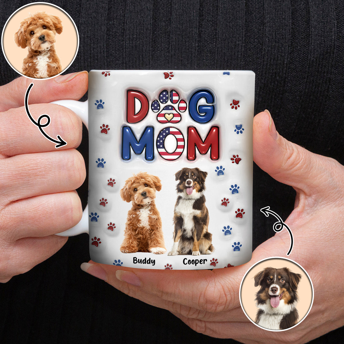 Custom Photo My Lovely Dog - Personalized 3D Inflated Effect Mug LM32 893935