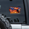 250 Years of America Patriotic Strong Bald Eagle - Fire Design Car Window Decal Sticker LM32 897909