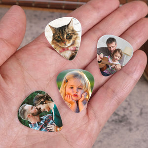 Custom Photo Wooden Guitar Picks With Case, Box Guitar Player Gift For Him Boyfriend Dad Husband LM32 897495