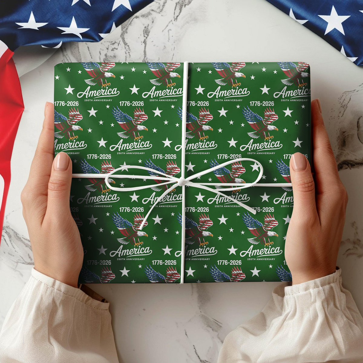 Celebrate 250 Years of America USA Anniversary 1776-2026 Wrapping Paper HO82 900606
