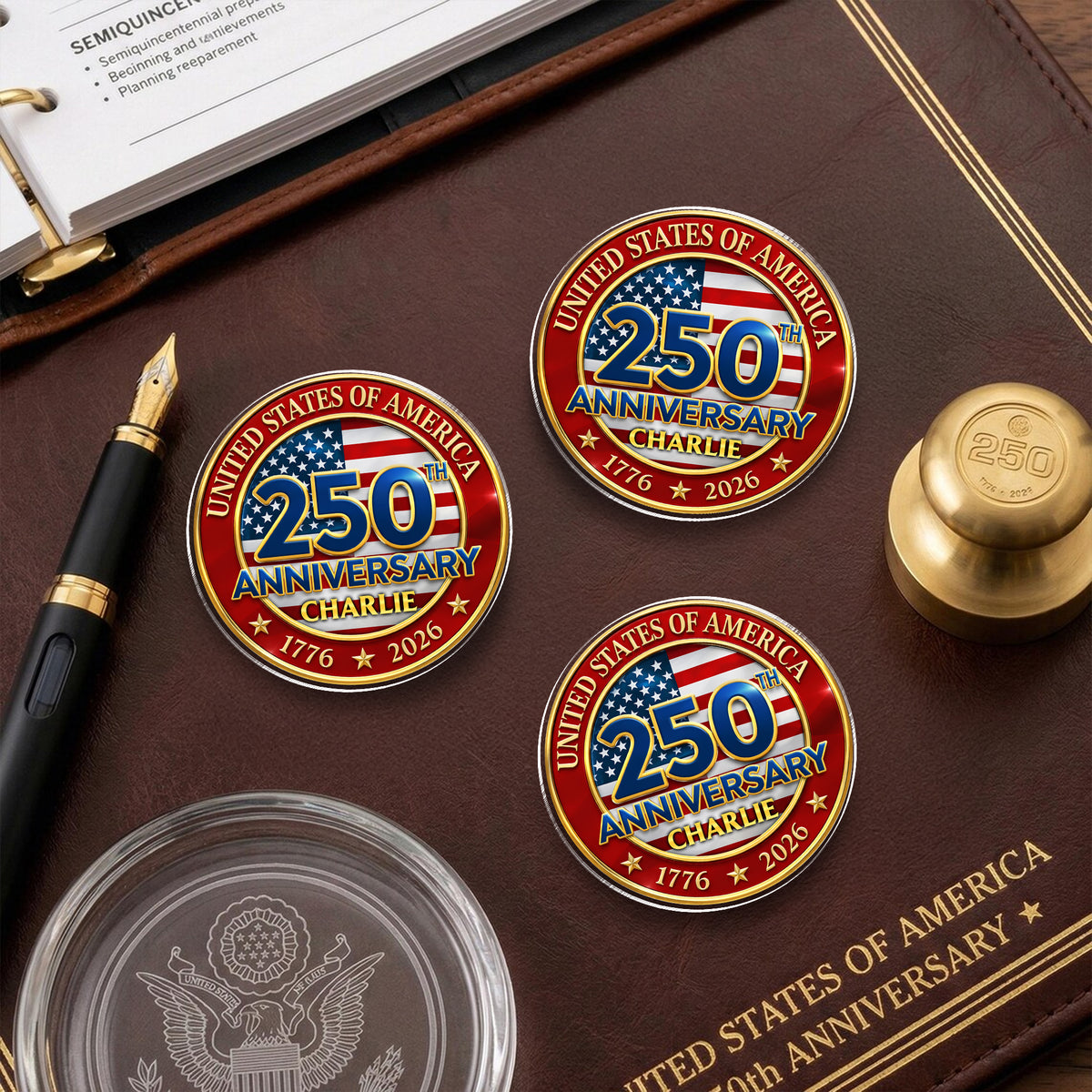 Personalized United States Of America Anniversary 1776-2026 Acrylic Pin HA75 920960