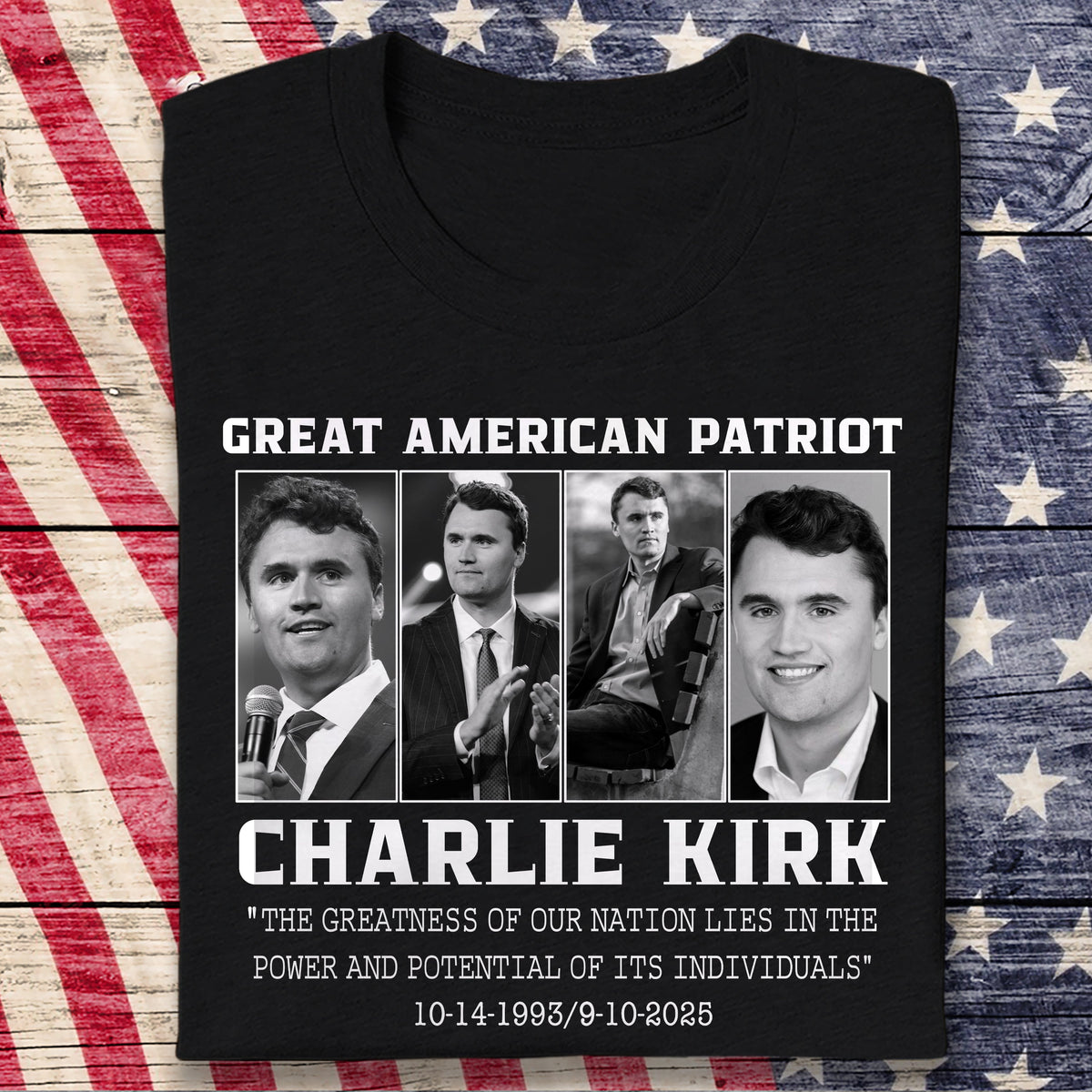 Prayers Up for Charlie Kirk Great America Patriot Memorial Dark Shirt HO82 65740