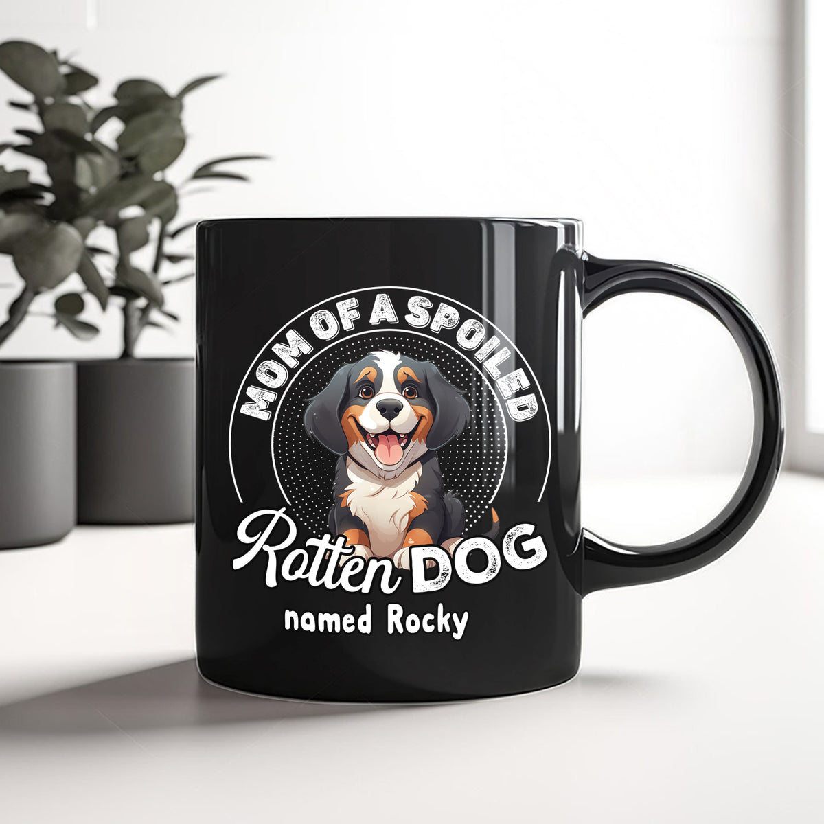 Personalized Dad Of A Spoiled Black Mug Funny Gift for Dog Lovers LM32 893179