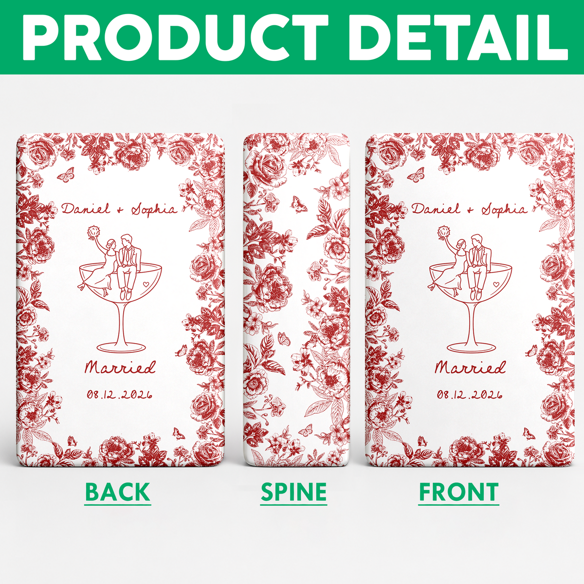Couple Wedding Gifts Toile De Jouy Style - Personalized Book Vase LM32 669829