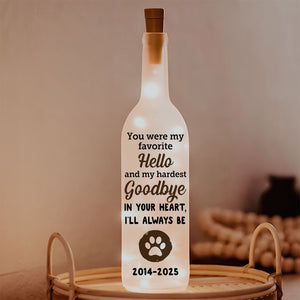 Custom Photo Your Light Will Always Shine In My Heart Memorial Bottle Lamp LM32 893141