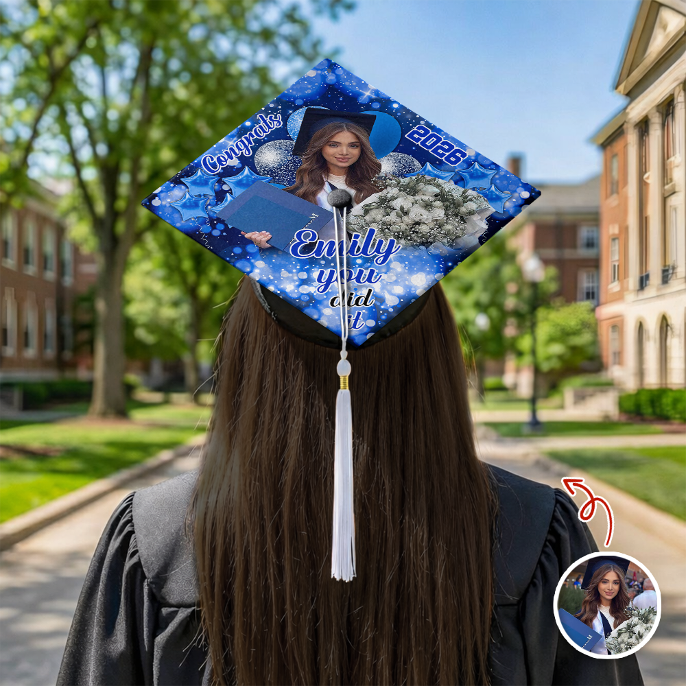 Custom Photo Class Of 2026 Personalized Graduation Cap Topper HA75 920616