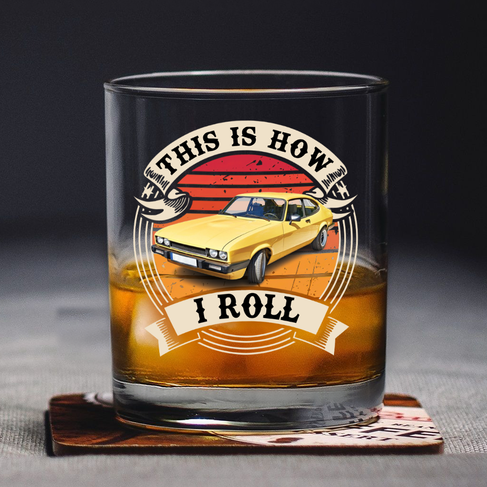 Custom Car Photo This Is How I Roll - Route 66 Vintage Whiskey Glass CH07 899798