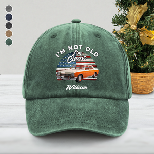 Custom Photo I'm Not Old I'm Classic Washed Denim Baseball Cap CH07 896430