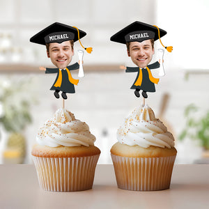 Custom Funny Face Class of 2025 Graduation Decoration Cupcake Toppers HA75 891992