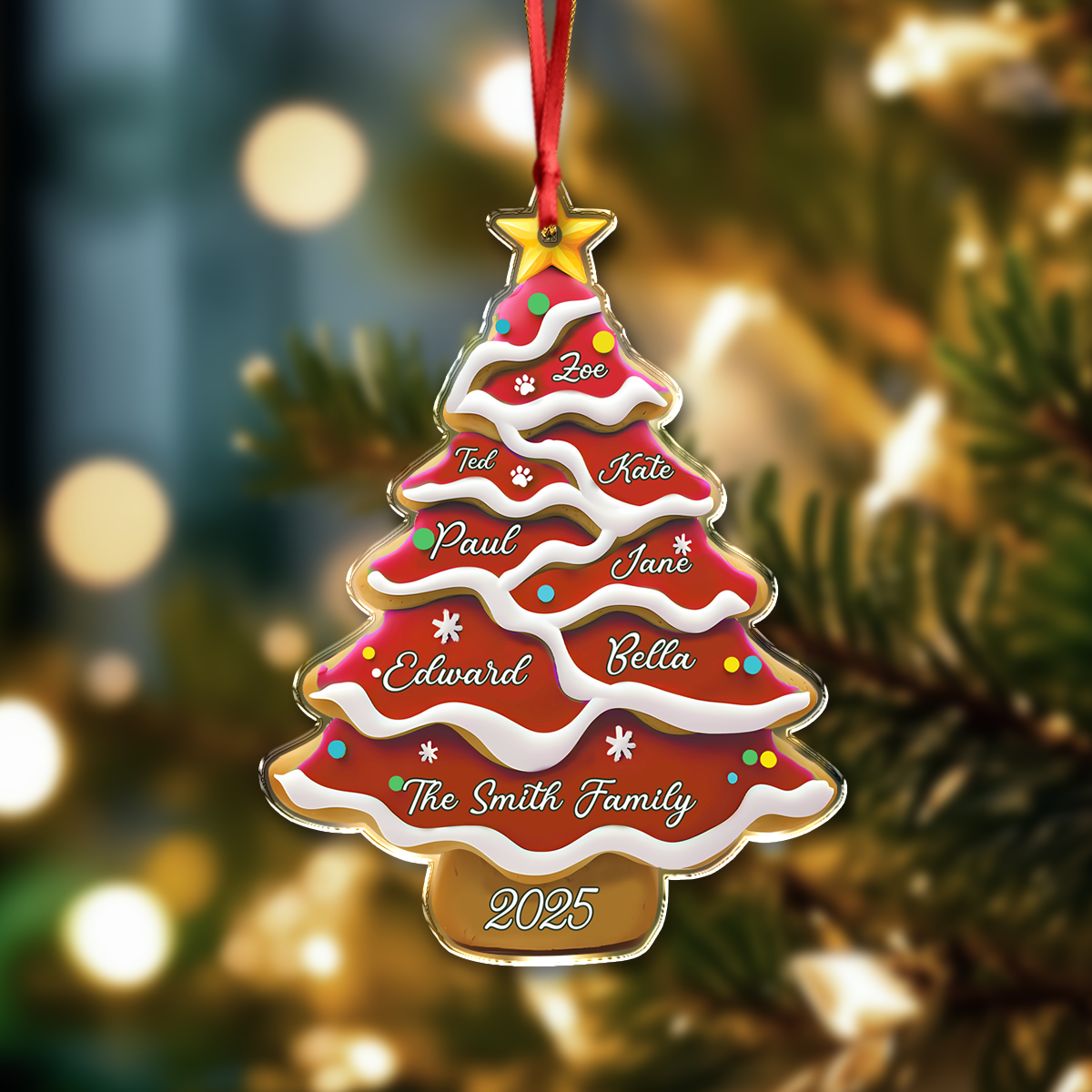 Personalized Family Christmas Tree Acrylic Ornament LM32 895519